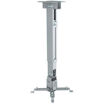 SOPORTE PROYECTOR MANHATTAN 20 KG MONTAJE TECHOPARED MOVIMIENTO ARTICULADO COLOR PLATA