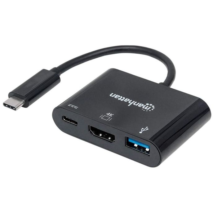 DOCKING MANHATTAN USB-C A HDMI MULTIPUERTOS COLOR NEGRO