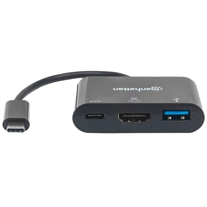 DOCKING MANHATTAN USB-C A HDMI MULTIPUERTOS COLOR NEGRO