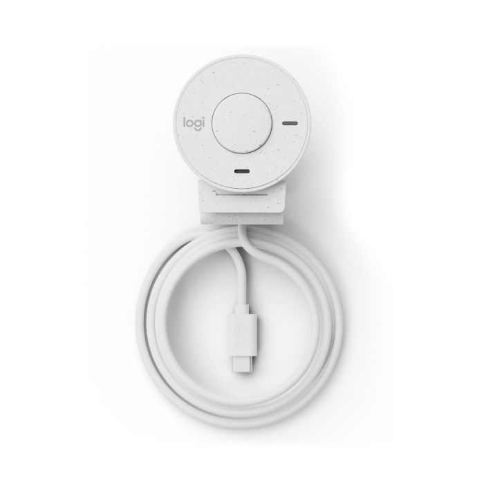 CÁMARA WEB LOGITECH BRIO 300 1080P USB-C CON CORRECCIÓN ILUMINACIÓN AUTOMÁTICA MICRÓFONO COLOR BLANCO CRUDO