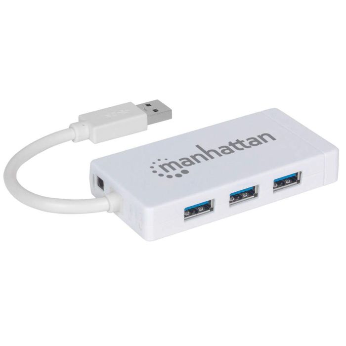 HUB MANHATTAN USB 3.0 CON 3 PUERTOSADAPTADOR GIGABIT ETHERNET