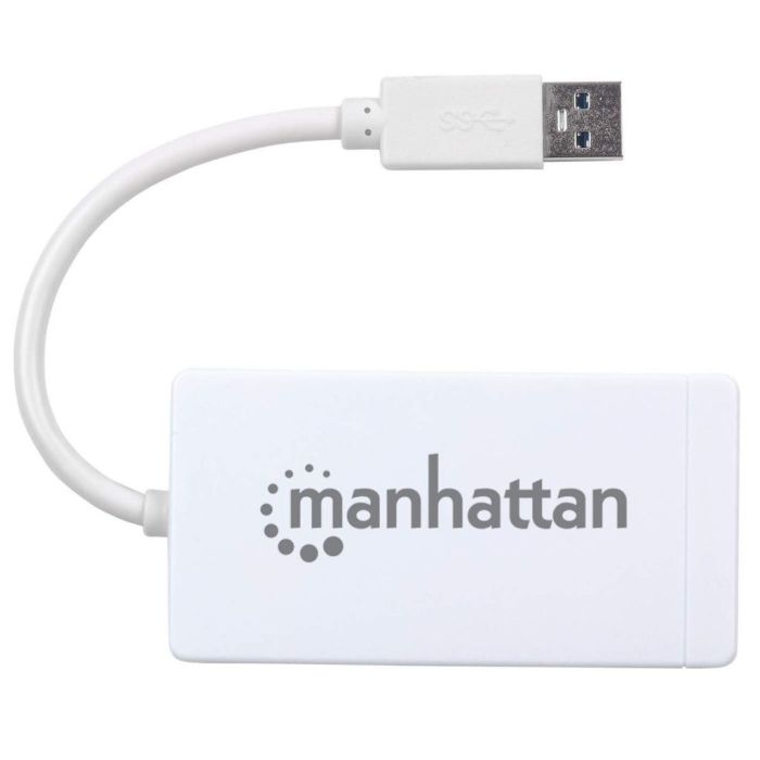 HUB MANHATTAN USB 3.0 CON 3 PUERTOSADAPTADOR GIGABIT ETHERNET