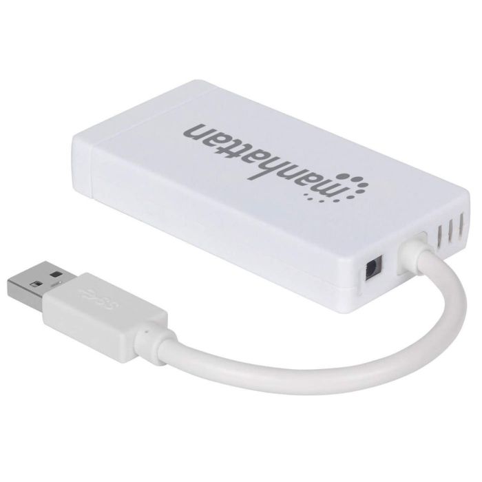 HUB MANHATTAN USB 3.0 CON 3 PUERTOSADAPTADOR GIGABIT ETHERNET