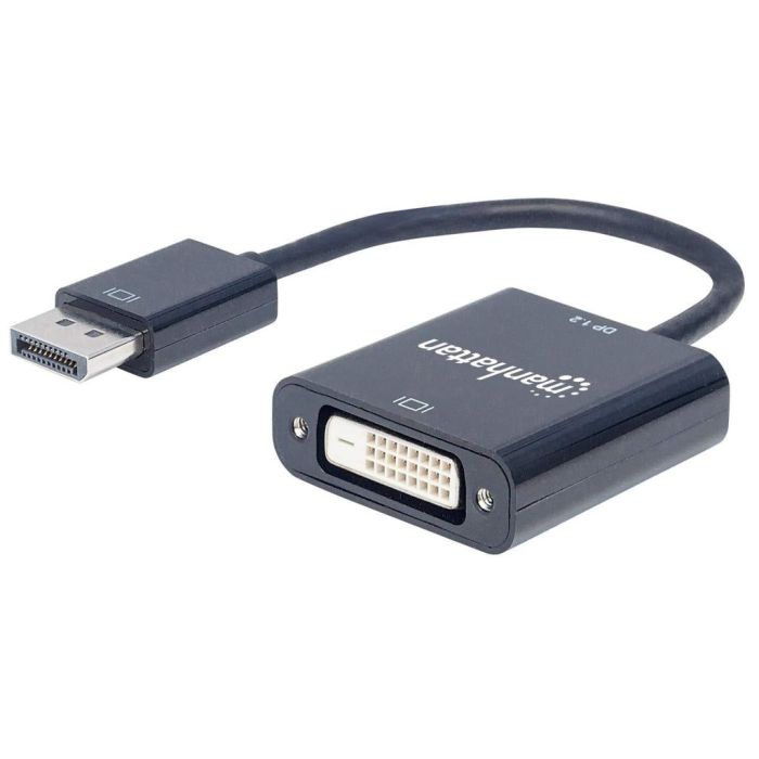 ADAPTADOR MANHATTAN DISPLAYPORT 1.2A M A DVI-D H ACTIVO COLOR NEGRO