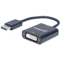 ADAPTADOR MANHATTAN DISPLAYPORT 1.2A M A DVI-D H ACTIVO COLOR NEGRO