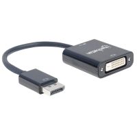 ADAPTADOR MANHATTAN DISPLAYPORT 1.2A M A DVI-D H ACTIVO COLOR NEGRO
