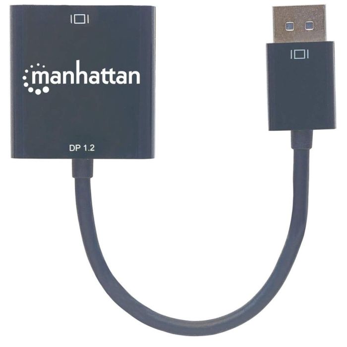 ADAPTADOR MANHATTAN DISPLAYPORT 1.2A M A DVI-D H ACTIVO COLOR NEGRO
