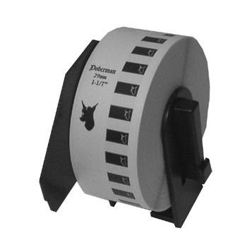 CINTA NEGRO SOBRE BLANCO 29MM X 30.4M