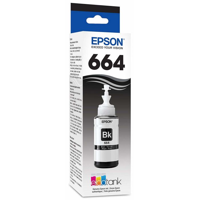 CARTUCHO EPSON T664 NEGRO L110 , L200 , L210 , L350 , L355 , L555