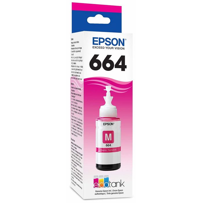 CARTUCHO EPSON T664 MAGENTA L110 , L200 , L210 , L350 , L355 , L555