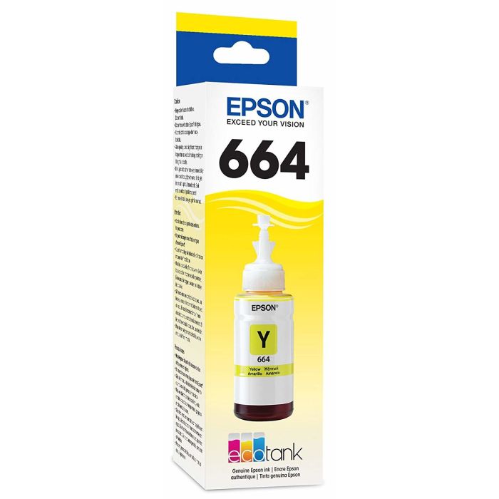 CARTUCHO EPSON T664 AMARILLO L110 , L200 , L210 , L350 , L355 , L555