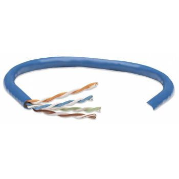 BOBINA CABLE INTELLINET CAT 5E CCA UTP 305M SóLIDA COLOR AZUL