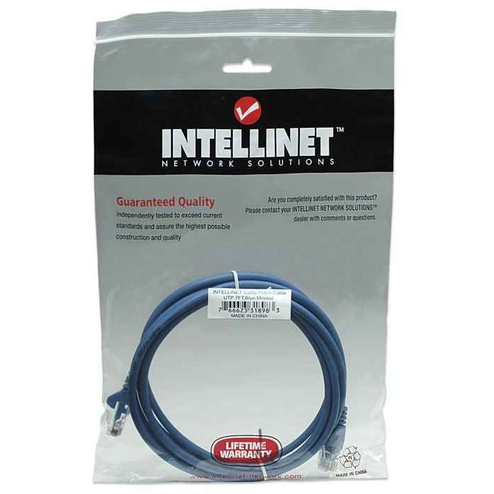 CABLE PATCH INTELLINET 2.0M(7.0F) CAT 5E UTP COLOR AZUL