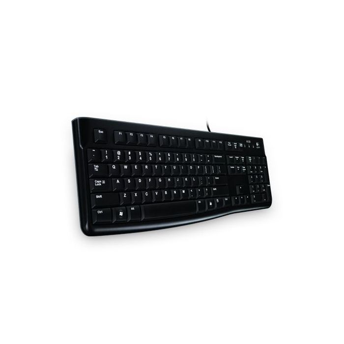 TECLADO LOGITECH K120 NEGRO USB ANTISALPICADURAS