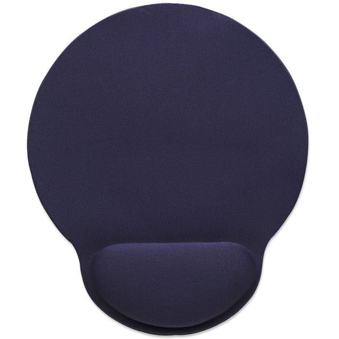MOUSE PAD MANHATTAN TIPO GEL CDESCANSA MUÑECAS COLOR AZUL MARINO