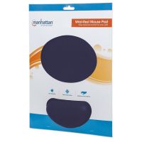 MOUSE PAD MANHATTAN TIPO GEL CDESCANSA MUÑECAS COLOR AZUL MARINO