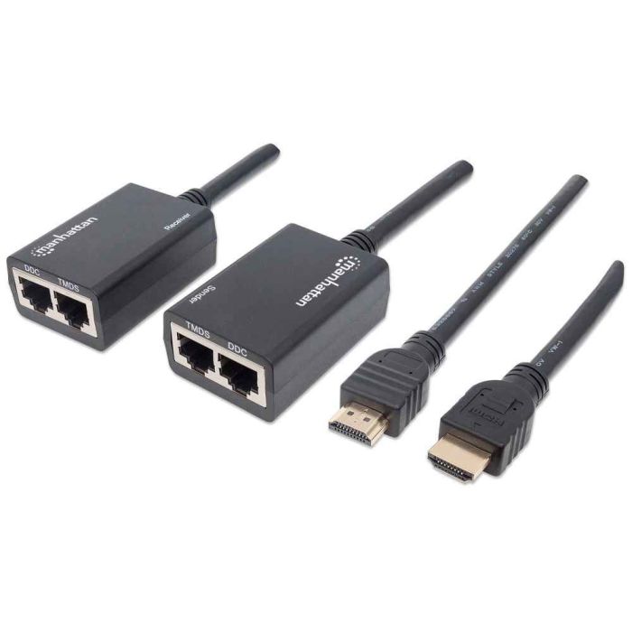 EXTENSOR MANHATTAN VIDEO HDMI VÍA CAT 56 30M COLOR NEGRO
