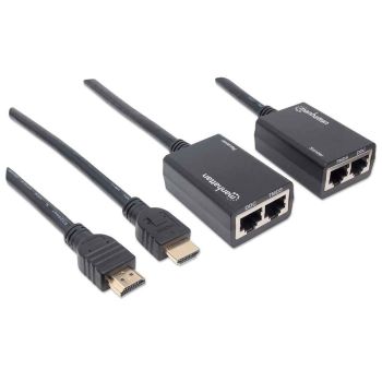 EXTENSOR MANHATTAN VIDEO HDMI VÍA CAT 56 30M COLOR NEGRO 2