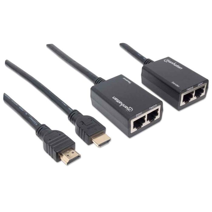 EXTENSOR MANHATTAN VIDEO HDMI VÍA CAT 56 30M COLOR NEGRO