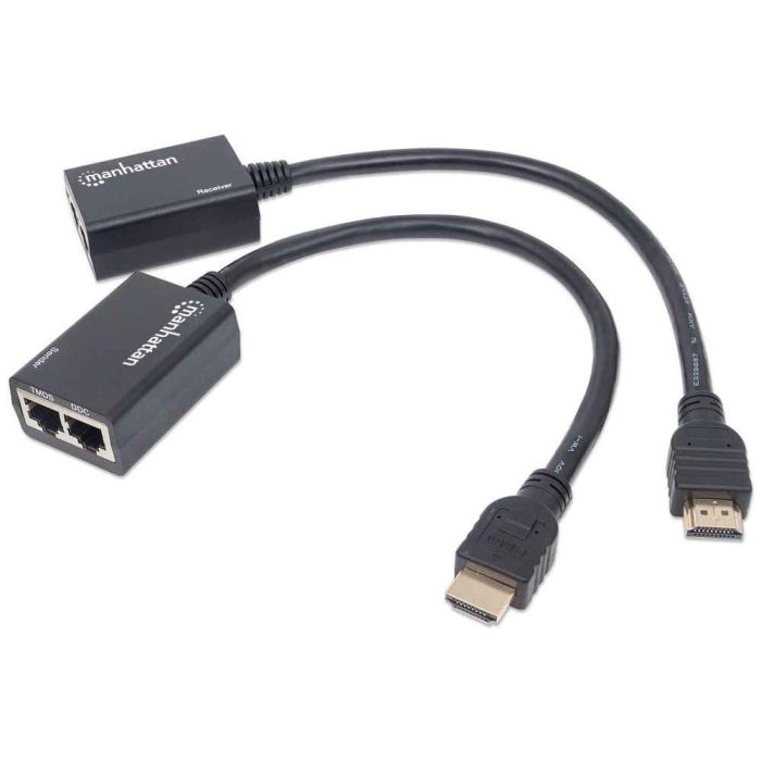EXTENSOR MANHATTAN VIDEO HDMI VÍA CAT 56 30M COLOR NEGRO