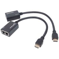 EXTENSOR MANHATTAN VIDEO HDMI VÍA CAT 56 30M COLOR NEGRO