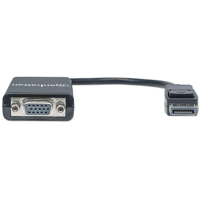 ADAPTADOR MANHATTAN DISPLAYPORT M A VGA H 15CM ACTIVO COLOR NEGRO