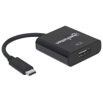 CONVERTIDOR MANHATTAN VIDEO USB-C A HDMI HEMBRA COLOR NEGRO 2