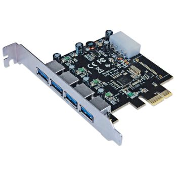 TARJETA PCI EXPRESS USB 3.0 4  PUERTOS BRACKET LARGO ESTANDAR 