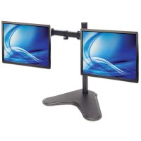 SOPORTE MONITOR MANHATTAN PARA 2 MONITORES 13 A 32 ESCRITORIO BRAZOS DOBLE ARTICULACIÓN COLOR NEGRO