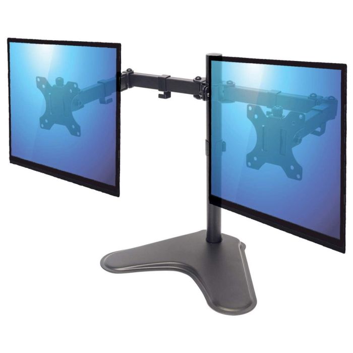 SOPORTE MONITOR MANHATTAN PARA 2 MONITORES 13 A 32 ESCRITORIO BRAZOS DOBLE ARTICULACIÓN COLOR NEGRO