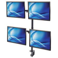 SOPORTE MONITOR MANHATTAN PARA 4 MONITORES 13 A 32 ESCRITORIO BRAZOS DOBLE ARTICULACIÓN COLOR NEGRO