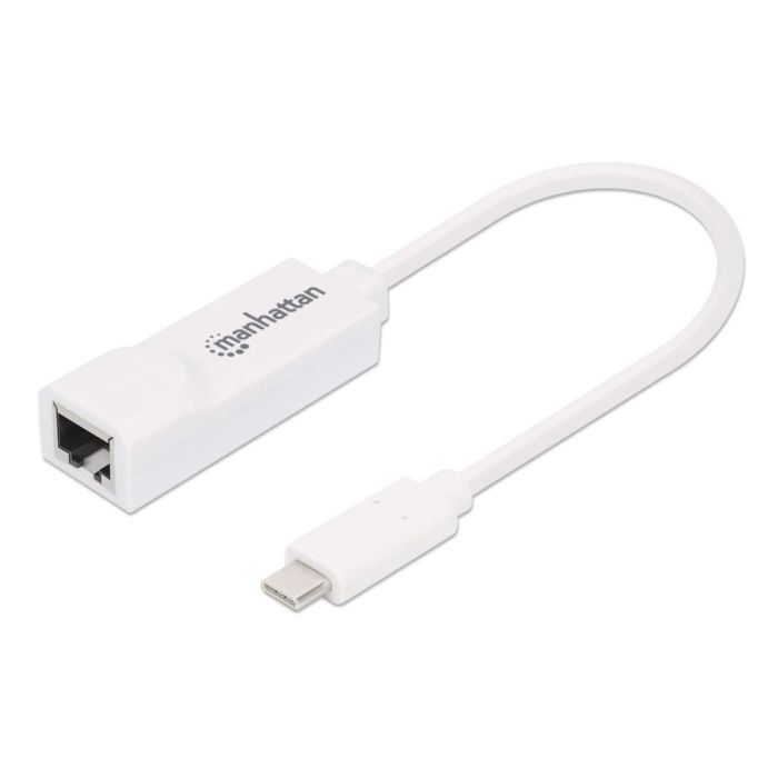 ADAPTADOR MANHATTAN USB C 3.1 A RED GIGABIT 101001000 MBPS COLOR BLANCO