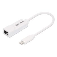 ADAPTADOR MANHATTAN USB C 3.1 A RED GIGABIT 101001000 MBPS COLOR BLANCO