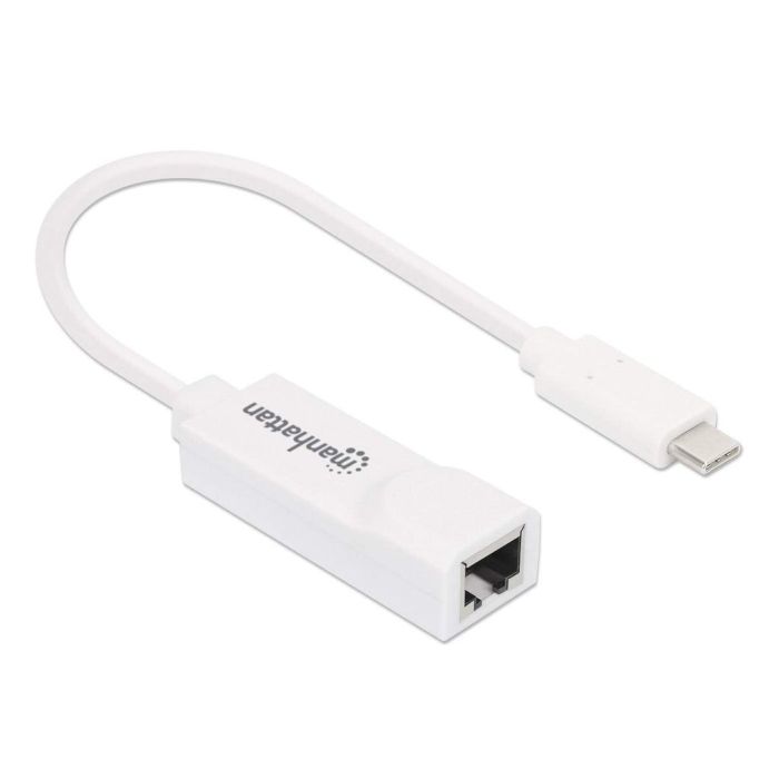 ADAPTADOR MANHATTAN USB C 3.1 A RED GIGABIT 101001000 MBPS COLOR BLANCO