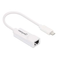 ADAPTADOR MANHATTAN USB C 3.1 A RED GIGABIT 101001000 MBPS COLOR BLANCO