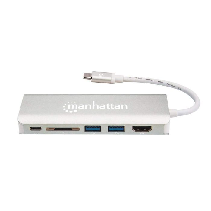 DOCK MANHATTAN REPLICADOR PUERTOS USB TIPO-C 6 EN 1 HDMIRJ45USB