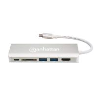 DOCK MANHATTAN REPLICADOR PUERTOS USB TIPO-C 6 EN 1 HDMIRJ45USB