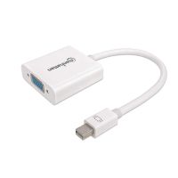 ADAPTADOR MANHATTAN MINI DISPLAYPORT-M A VGA-H ACTIVO COLOR BLANCO