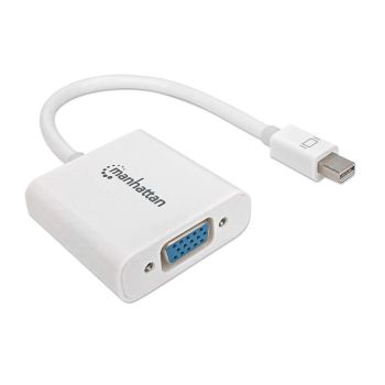 ADAPTADOR MANHATTAN MINI DISPLAYPORT-M A VGA-H ACTIVO COLOR BLANCO 2