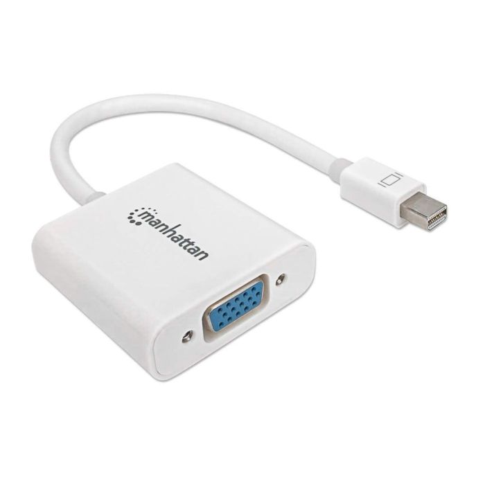 ADAPTADOR MANHATTAN MINI DISPLAYPORT-M A VGA-H ACTIVO COLOR BLANCO