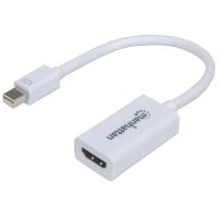 ADAPTADOR MANHATTAN MINI DISPLAYPORT A HDMI COLOR BLANCO