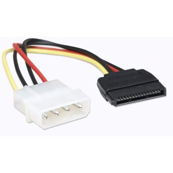 CABLE ALIMENTACION SATA MANHATTAN 0.16M MOLEX 4 PINES A SATA 15 PINES 2