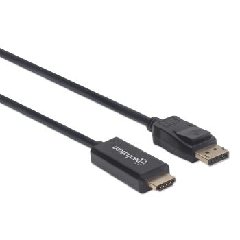 CABLE MANHATTAN DISPLAYPORT HDMI M-M 1080P1.8M COLOR NEGRO    2