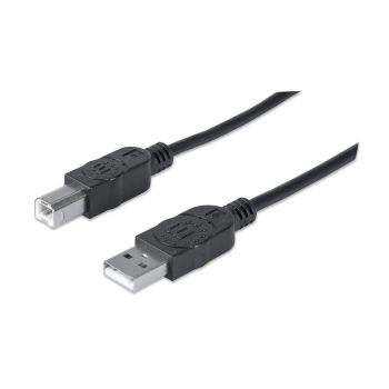 CABLE USB V2.0 MANHATTAN A-B  1.8M NEGRO 333368