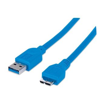 CABLE MANHATTAN USB V3.0 A-MICRO B 2.0M AZUL