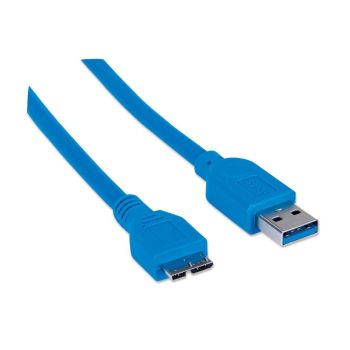 CABLE MANHATTAN USB V3.0 A-MICRO B 2.0M AZUL 2