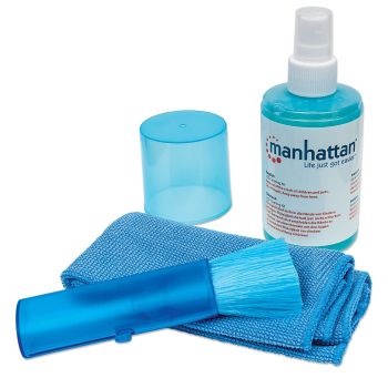 KIT LIMPIEZA MANHATTAN PARA LCD SOLUCIÓN 200ML PAÑO Y BROCHA