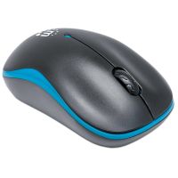 MOUSE MANHATTAN SUCCESS INALÁMBRICO ÓPTICO 1000 DPI COLOR NEGRO-AZUL
