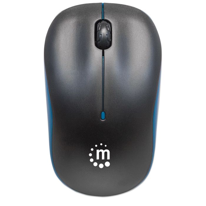MOUSE MANHATTAN SUCCESS INALÁMBRICO ÓPTICO 1000 DPI COLOR NEGRO-AZUL