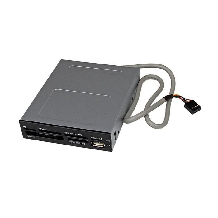 STARTECH.COM ADAPTADOR BAHÍA FRONTAL 3.5IN LECTOR PARA TARJETAS MEMORIA FLASH SD CF SDHC XD M2 MS 22 EN 1